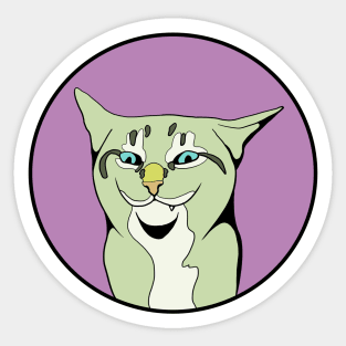 Mischievous Cat Sticker